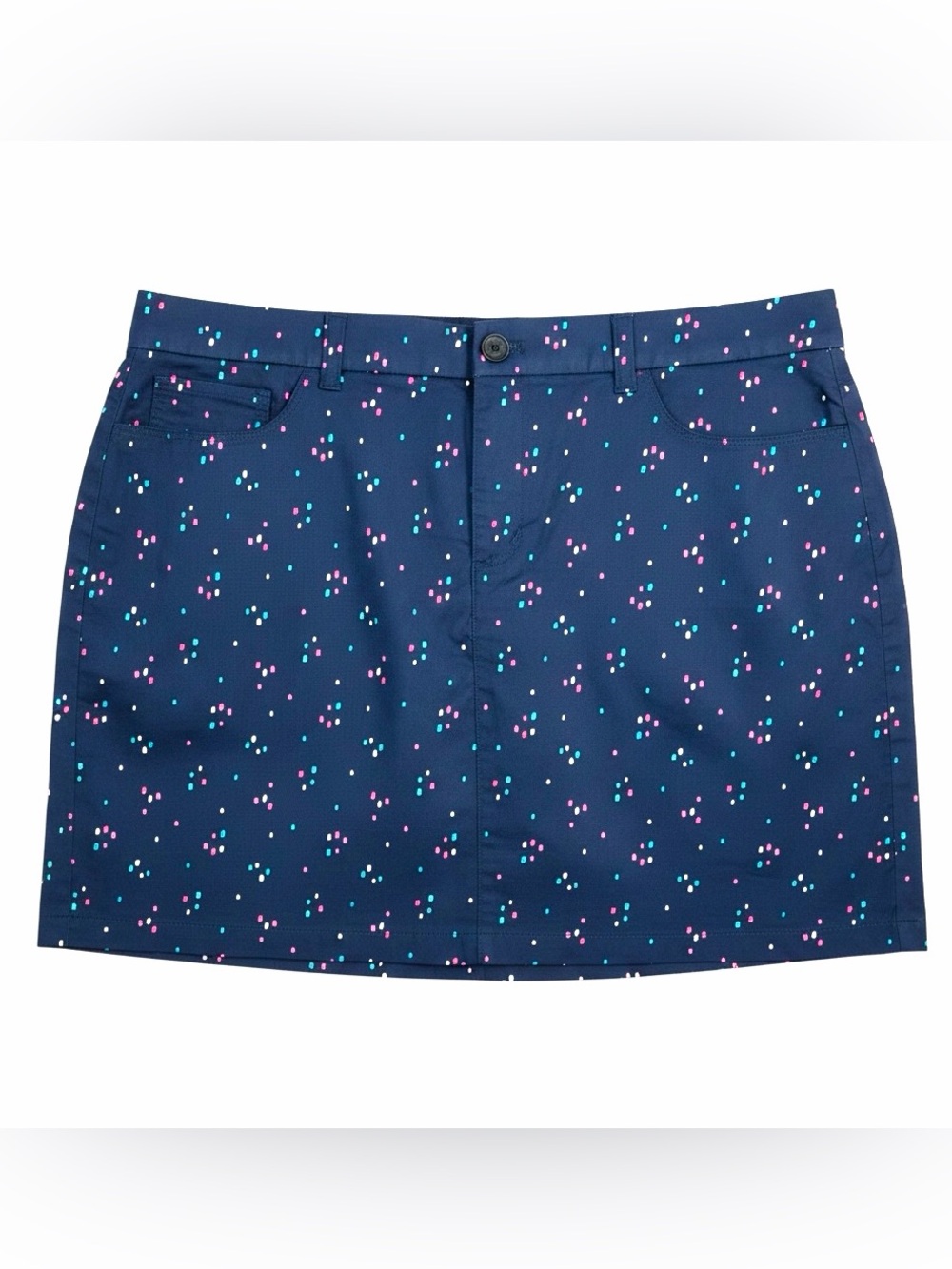 Croft & Barrow Navy Confetti Print Skort Size 18